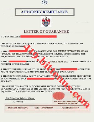 Letter of Guarantee of 